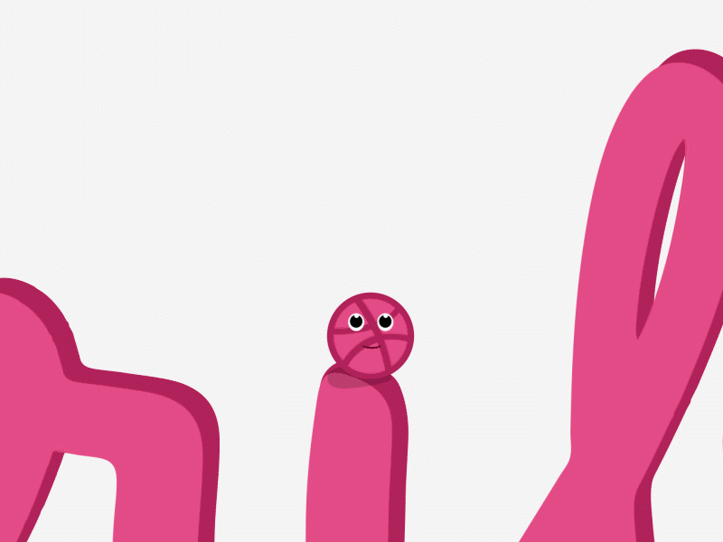 Hello Dribbble! 2danimation aftereffects animation character animation flat hellodribbble illustrator minimal motion graphics typography