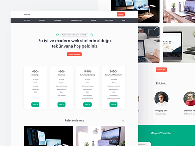 Website Creator landing page