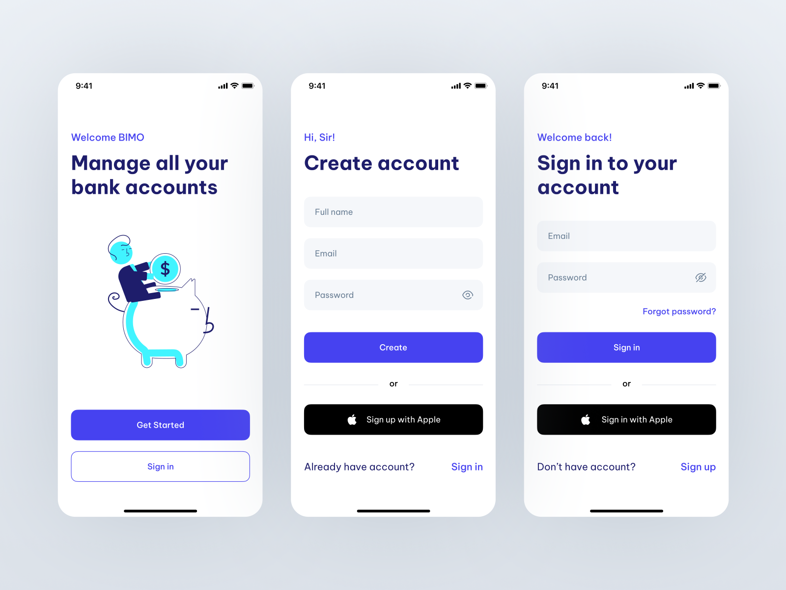 Bimo - Registration pages by Agil Rzayev on Dribbble