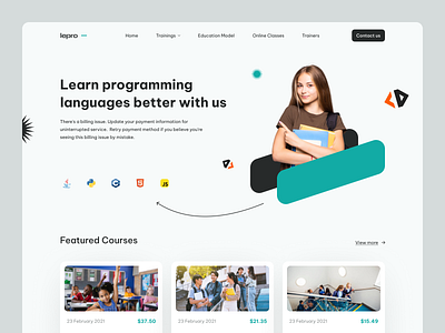 Lepro landing page