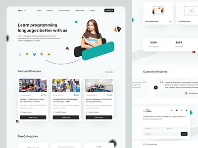 Lepro landing page - full concept course design e-learning landing landing page learning ui ux web