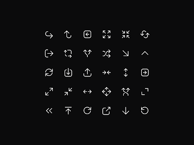 Arrows. Firefly icons