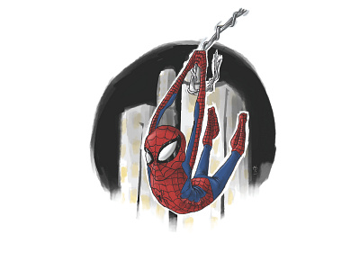 Spider-man digital art digital painting draw drawing illustration marvel photoshop spiderman