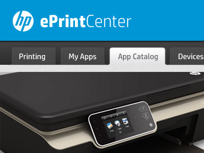 HP ePrint exploration apps clean ui eprint grey ui hp interface printer ui web