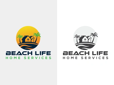 BEACH LIFE LOGO branding clean creative design graphic design home logo ideas illustration logo logo 99 logo 99design logo design logo font logo ideas logo vector logos realestae logo realestate logo vector ui vector