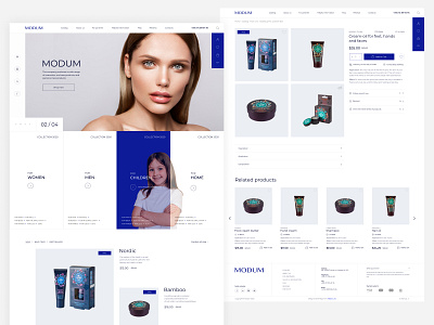 Design concept of online cosmetics store