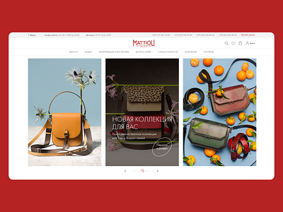 Design for the site of bags Mattioli