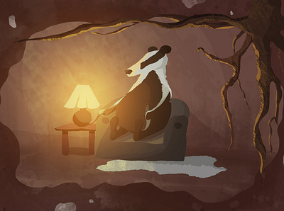 Badger art illustration illustrationart wacom