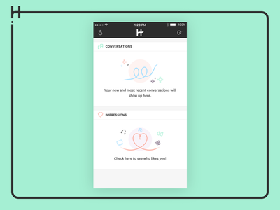Hinge Empty Screen app dating app empty screen hinge ios mobile ui