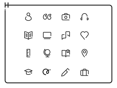 Hinge Icon Set and Style