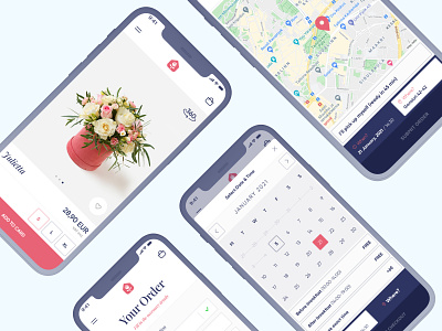 Lilledkoju - Flower delivery (eCommerce) animation app booking flow branding delivery app development ecommerce logo react ux