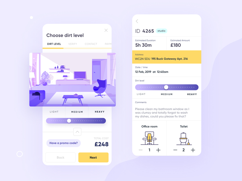 eMop — The “Uber for Residential Cleaning” app app design application booking flow branding delivery app design ecommerce illustration logo ui ux uxdesign web design website