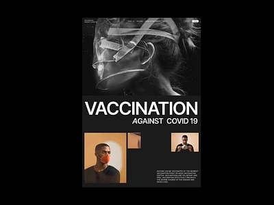 Vaccination Against COVID-19 branding corona coronavirus covid19 design facemask grid health promo typography typography design ui ux vaccination vaccine virus web website website design