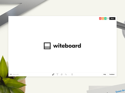 Witeboard design tool drawing frictionless mobile tablet web whiteboard
