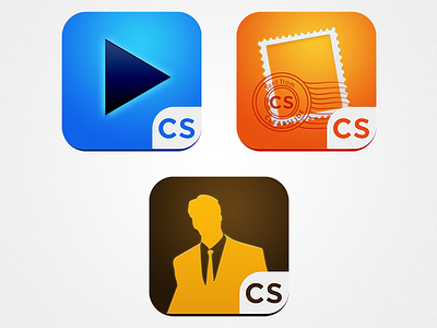 A few iOS Icons for a suite of Apps