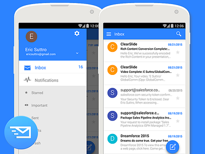 ClearSlide Mail for Android android compose email gmail mail message notifications outlook