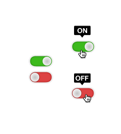 On/Off Switches green off on red