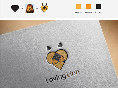 Loving Lion logo adobe illustrator design logo logo design logos vector