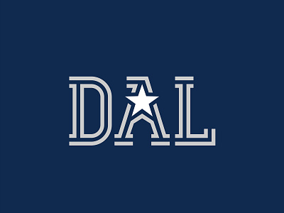DAL blue branding branding design cowboys football hockey logo logotype lonestar shirt silver star stars texas tshirt