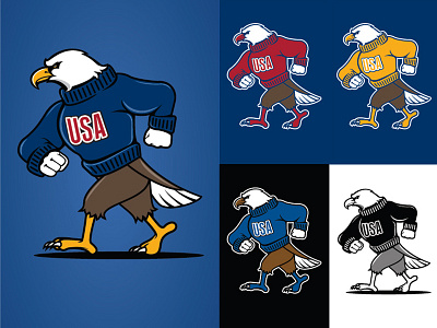 Eagle Mascot america eagle mascot merica sports logo team usa