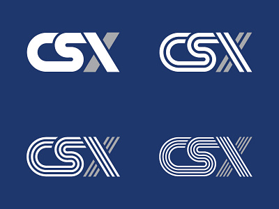 CSX - Customer Service Excellence blue branding business card csx identity logo monogram thick lines thin lines