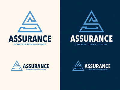 Assurance Logo abstract assurance building construction house monogram pyramid solutions