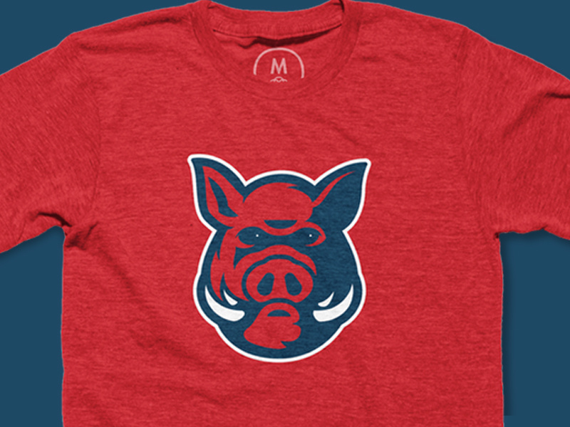 Wild Hog wildhog red tshirt sports design sports logo tusk logo mascot pig hog
