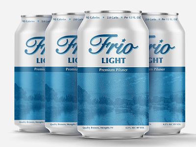 Frio Light Beer (CONCEPT) bar beer beer label brew brewery can carbs cold lager light pilsner