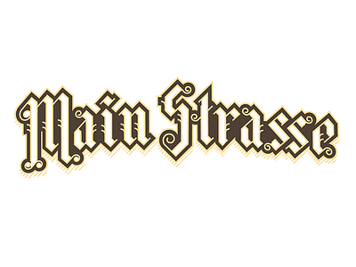 Main Strasse black letter type design