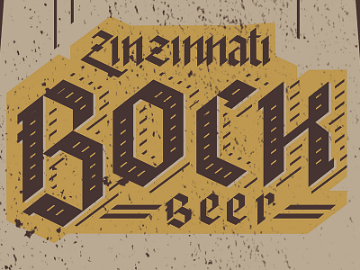 2015 Bock Beer Poster Type blackletter type typography