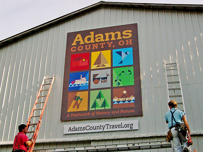 Adams County Logo and Mural geometry mural