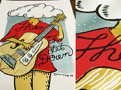 Thao Dribbble gigposter illustration screenprint