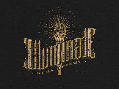 Illuminate antique apparel design inspirational t shirt tee tracie ching typography vintage