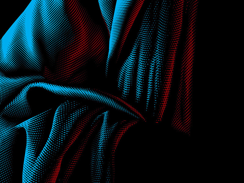 Folds on folds tracie ching illustration drawing study isolation lines vector cloth drapery gig poster