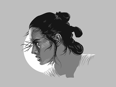 Rey adobe apple daisy ridley drawing illustration ipad pro rey star wars tracie ching