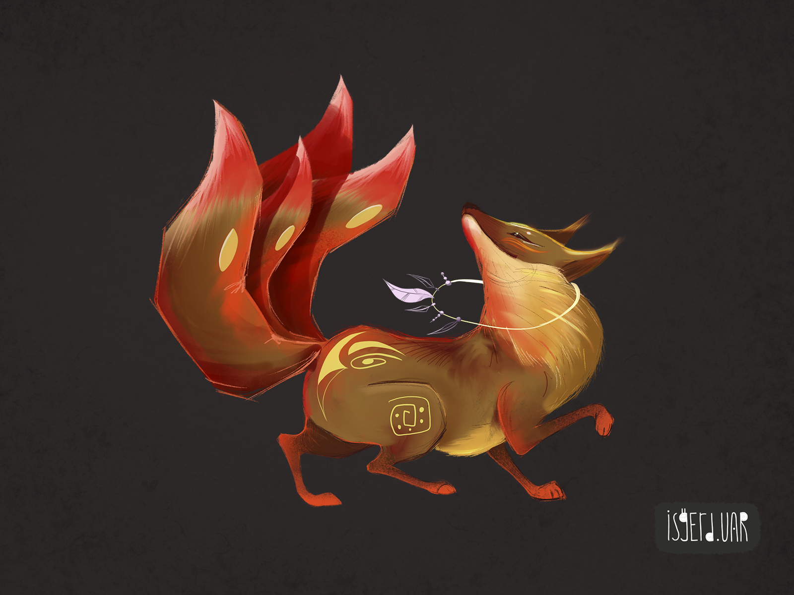 fox animal character design kitsune 2d art by isgerd var on dribbble fox animal character design kitsune