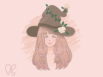 Witch cs6 cute art design illustration magic simple simple design vector witch
