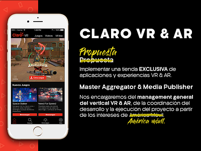 UI - Claro VR & AR STORE app branding design ui web