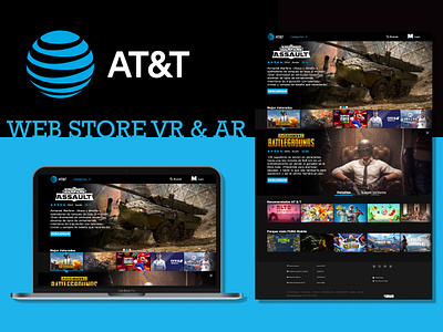 Web UI - AT&T VR & AR STORE branding design ui web