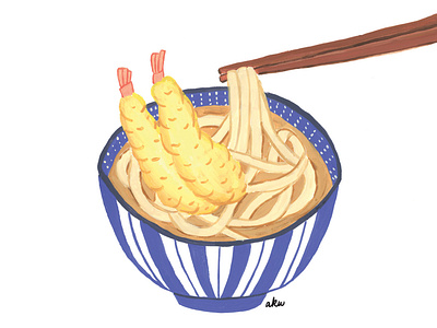Udon design food food illustration paint