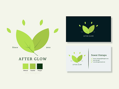 " After Glow " Logo and business card design project