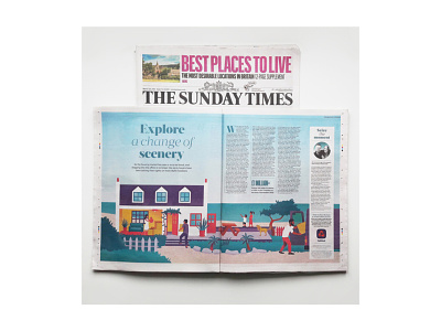 Best places to live - photo editorial illustration illustration newspaper photo the sunday times