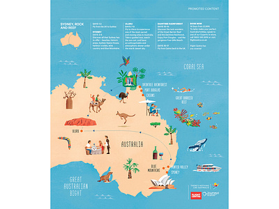 Sydney, Rock and Reef australia editorial illustration illustration map illustration sydney