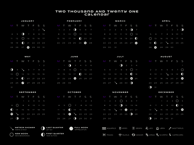 Yearly Lunar Calendar 2021