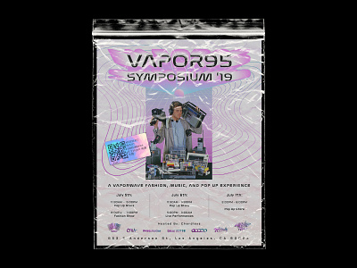 Vapor95 Symposium '19 Pop-up Poster / Flyer artwork design event event flyer flyer mock up mock up mockup mockup design mockup psd mockups music plastic bag poster poster art poster design vaporwave