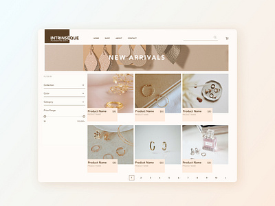 Ecommerce Accessorise Store design flat minimal ui ux web