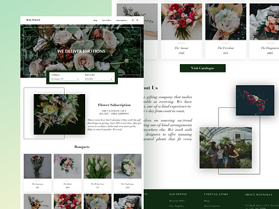 Flower Store design flat minimal typography ui ux web website