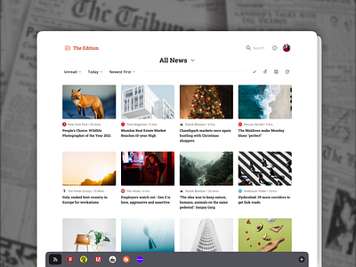 Minimal News Reader minimal news reader rss reader ui web