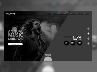 concert app branding design illustrator minimal typogaphy ui ux vector web website