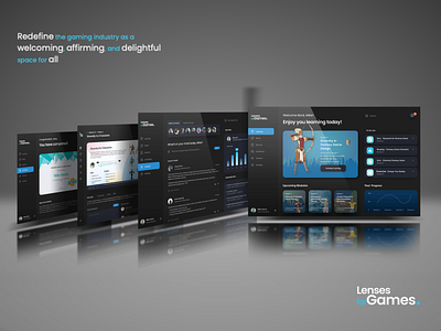 LensesforGame online courses dashboard course course app course dashboard dailyui dark app dark mode dark theme dark ui dashboad dashboard app dashboard design dashboard ui design learning management system learning platform online course study study app study dashboard ui